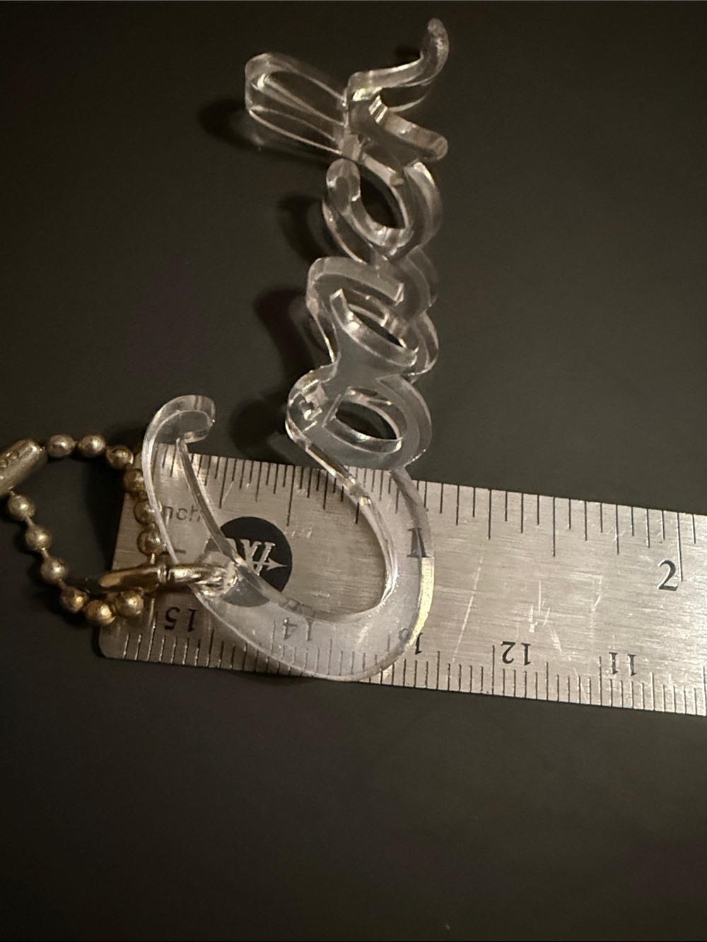 COACH Clear Acrylic Hang Tag Bag Charm preloved - Picture 10 of 12